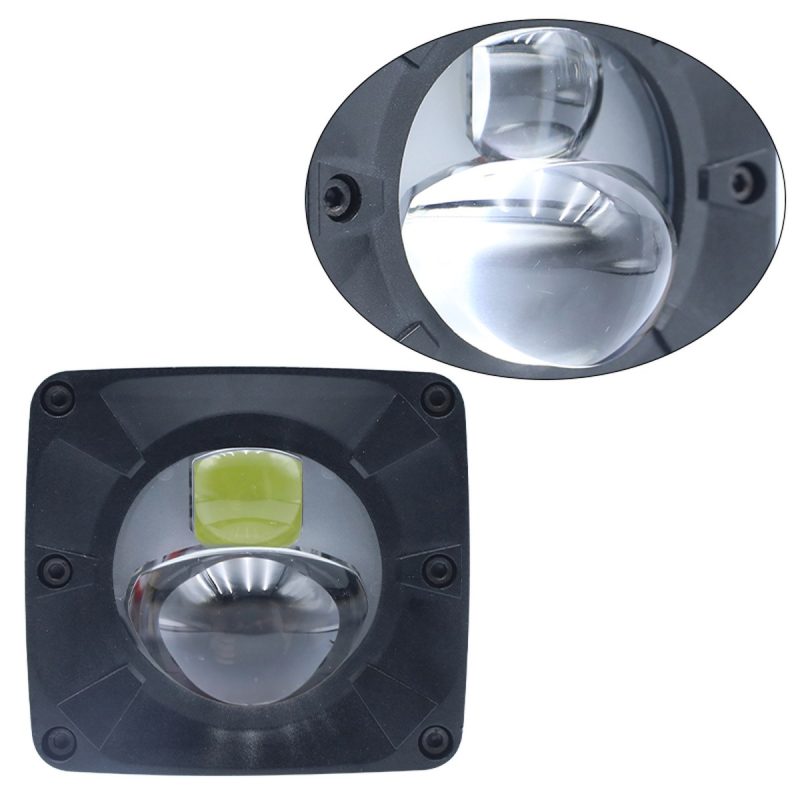 Gz01 Square Projector Led Auxiliary Light Yellow White Lens Detail Yellow-white lens detail reference from the supplied GZ01 image set.