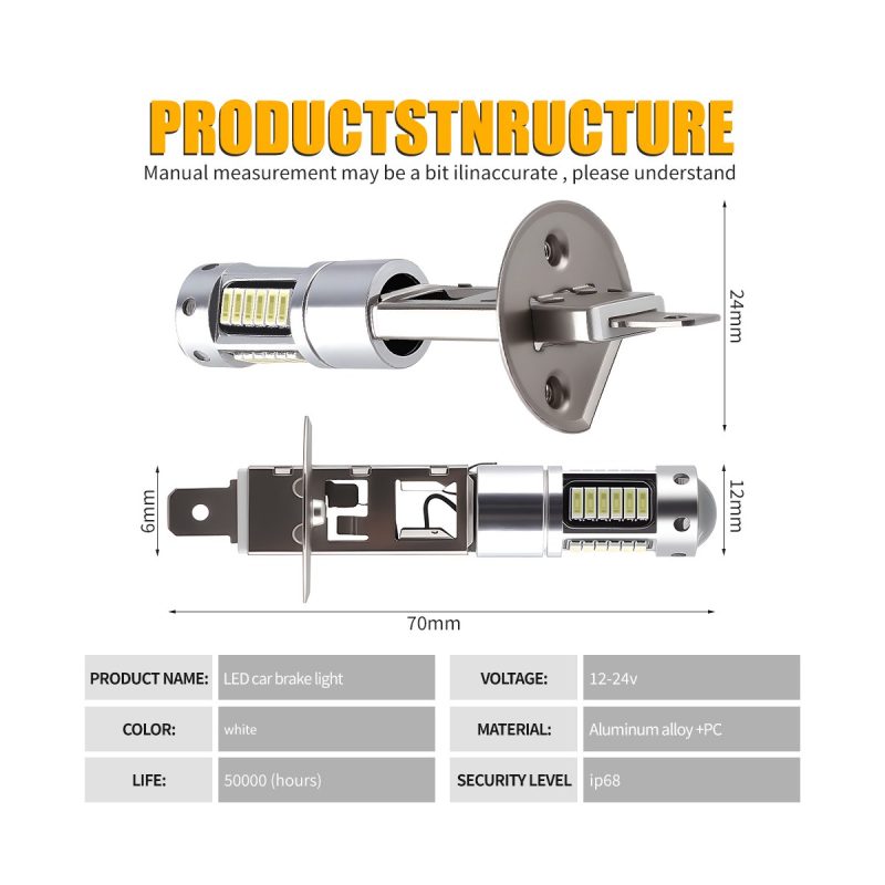 H1 Multi Smd Led Position Fog Bulb Pair 06 Multih1 Structure Structure reference for H1 multi-SMD LED position fog bulb