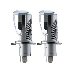 H4 Dual Lens Led Headlight Bulb Set 01 H4 Dual Main H4 dual-lens LED headlight bulb set pair front view