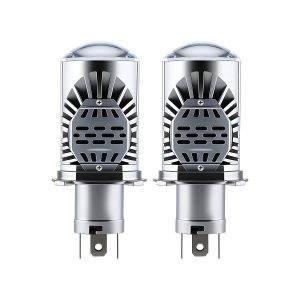 H4 Dual Lens Led Headlight Bulb Set 02 H4 Dual Rear H4 dual-lens LED headlight bulb rear heat-sink view