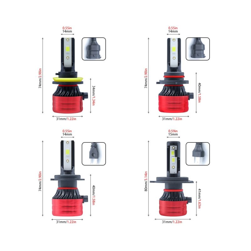 H4 H7 H8 9005 Rotatable Led Headlight Bulb Options 02 H4 H7 H8 9005 Rotatable Led Headlight Bulb Options 02 H4 H7 H8 9005 Rotatable LED Headlight Bulb Options socket option reference