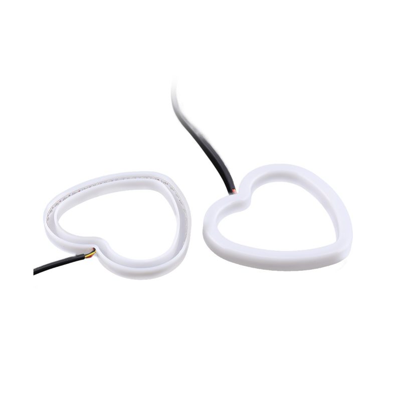 Heart Shape Rgb Angel Eye Halo Ring Kit 03 Heart Shape Rgb Angel Eye Halo Ring Kit 03 Heart Shape RGB Angel Eye Halo Ring Kit side or wiring reference