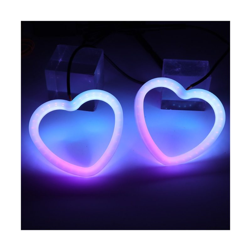 Heart Shape Rgb Angel Eye Halo Ring Kit 05 Heart Shape Rgb Angel Eye Halo Ring Kit 05 Heart Shape RGB Angel Eye Halo Ring Kit lighting effect reference