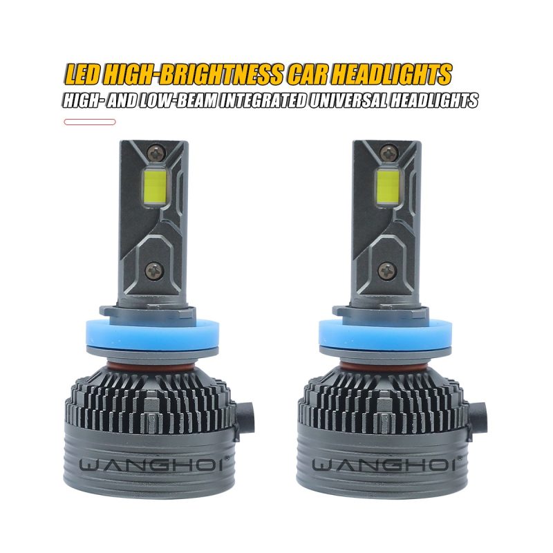 High-Brightness Integrated LED Headlight Bulb Pair
