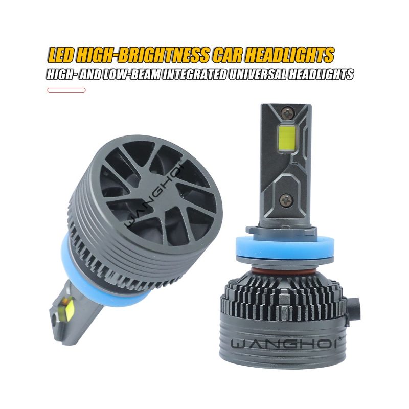 Rear cooling fan reference for integrated LED headlight bulb pair