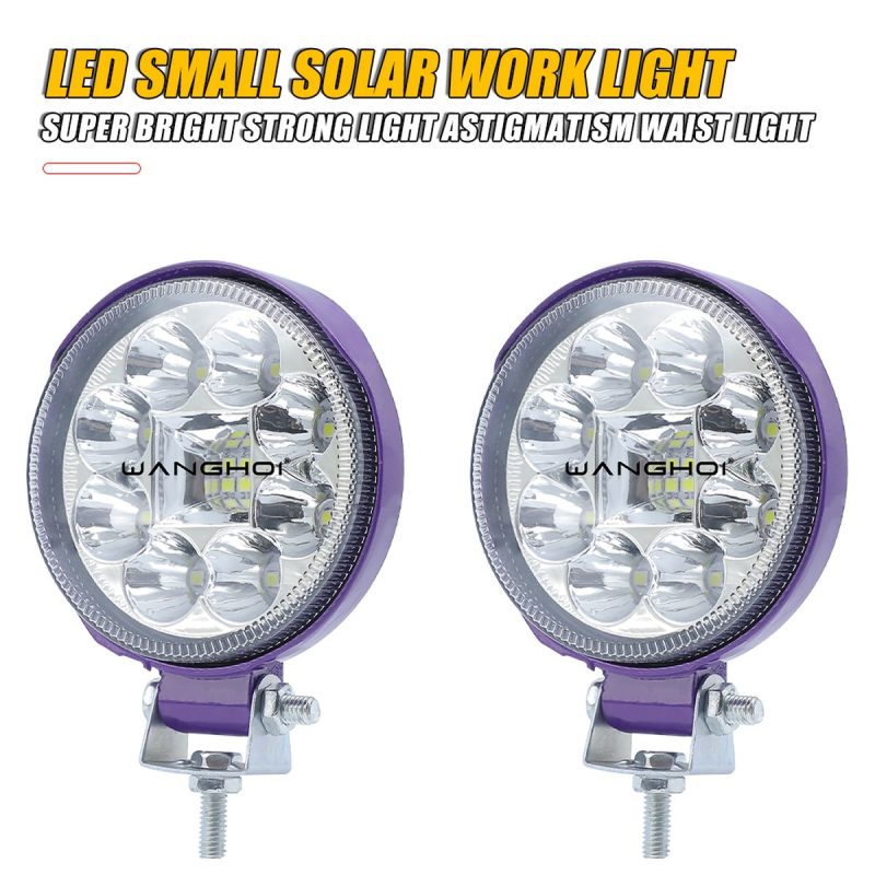 Hy 2301A Small Sun Round Led Work Light Pair Front View Pair front product reference showing the round multi-lens face.