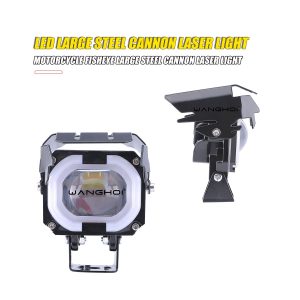 Large Steel Cannon Laser Led Work Light 02 Large Steel Cannon Laser Led Work Light 02 Large Steel Cannon Laser LED Work Light side angle reference