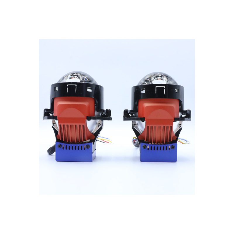 Laser Lens Double Direct Led Headlight Projector 04 Laser Lens Pair Laser lens double direct LED headlight projector pair view