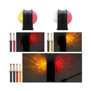 Source lighting and wiring reference showing red, yellow, and white lens directions.