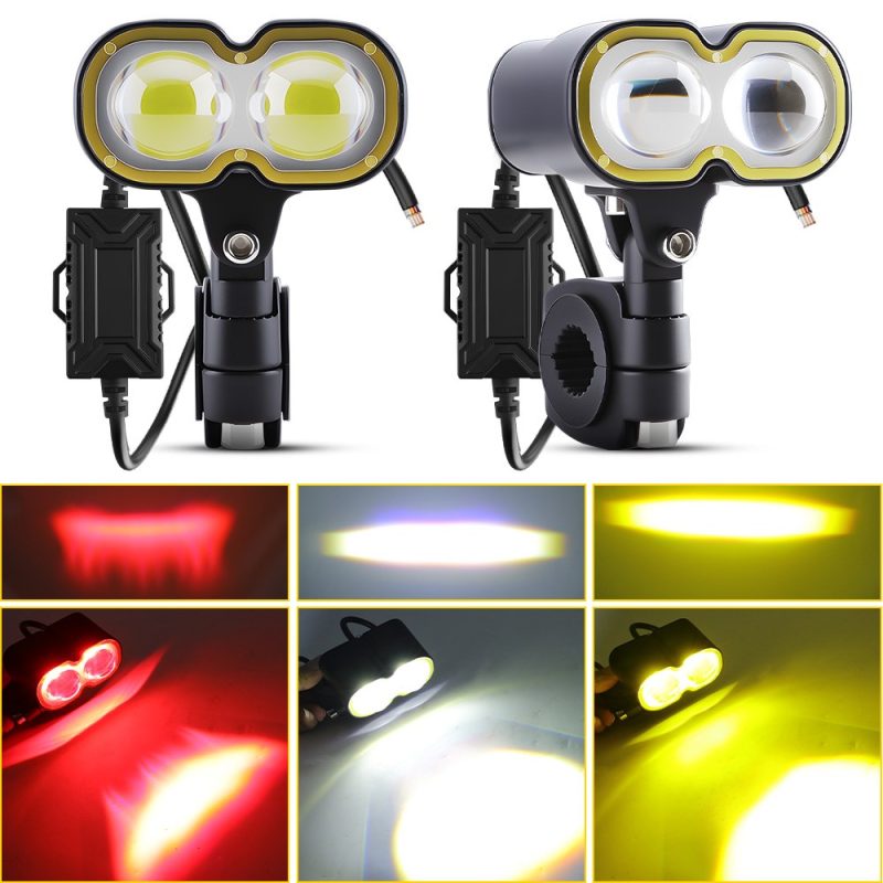 Source image showing product views plus white, yellow, and orange light references.