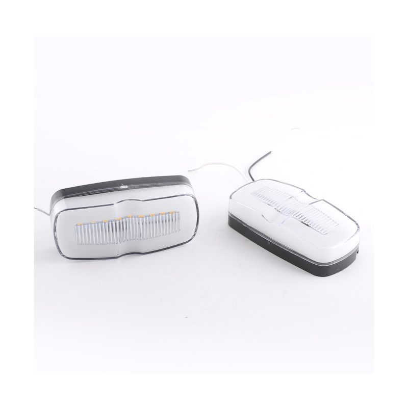 Light-Guide Rectangular LED Warning Light Red and White Options