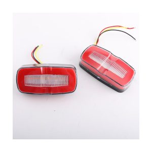 Light-guide rectangular LED warning light red option