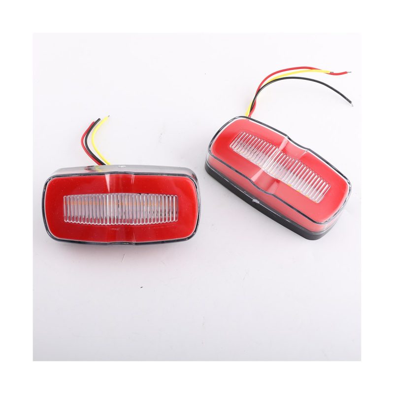 Light-guide rectangular LED warning light red option