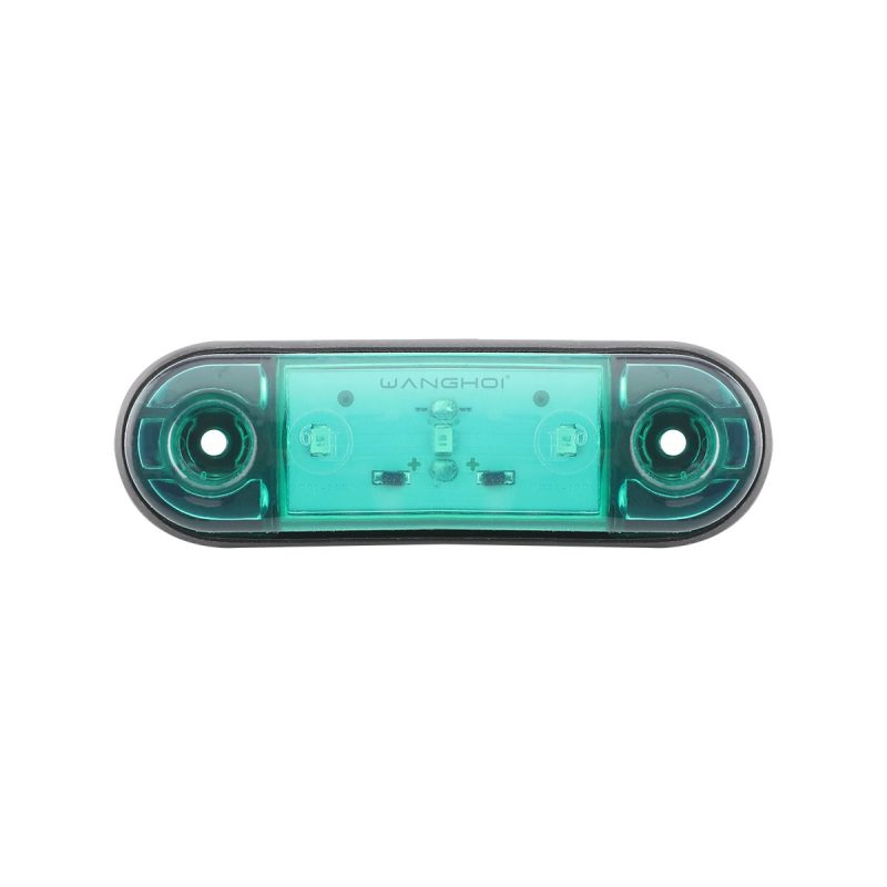 Long Led Side Marker Light White Green Options 05 Long Side Green Front Long LED side marker light green front view