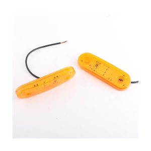 Long oval LED width indicator side marker amber pair
