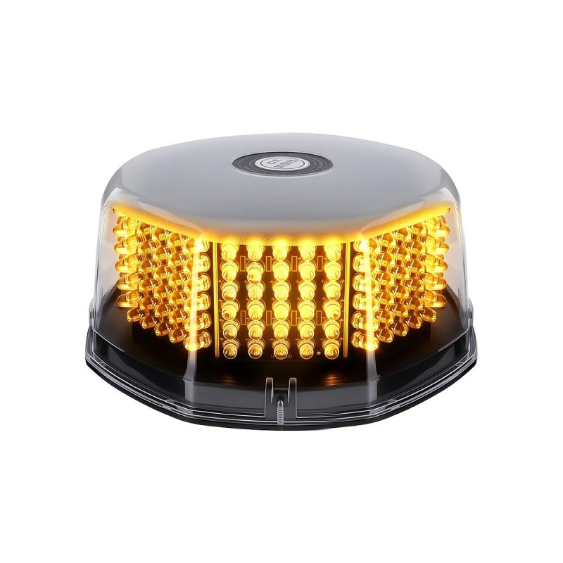 Amber/yellow output option for truck, fleet, and roadside warning-light programs.