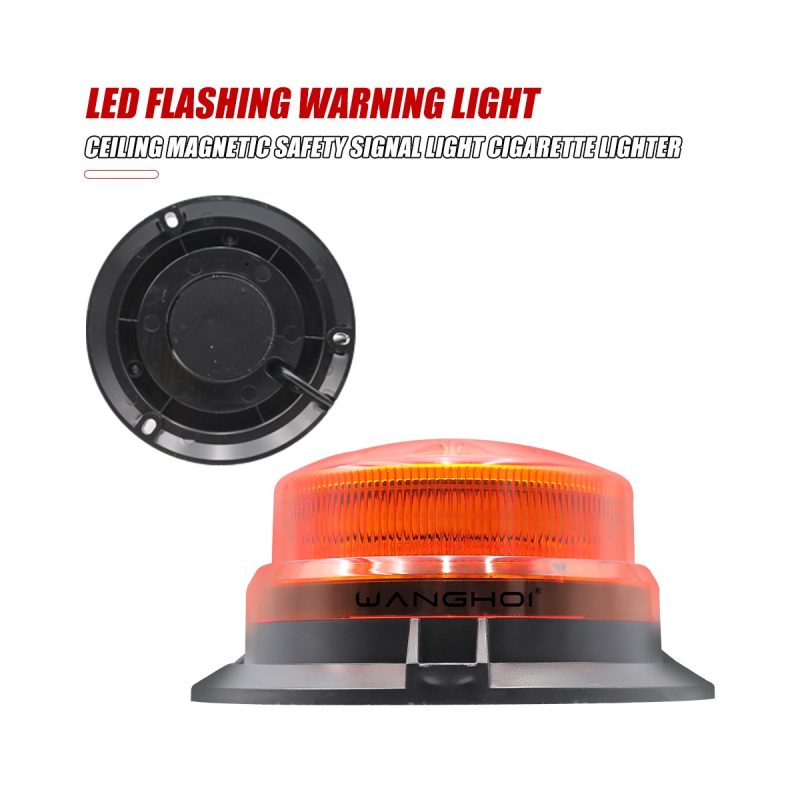 Low Profile Round Led Beacon Warning Light Color Options 02 Low Round Beacon Clean Bottom Bottom and side reference for low-profile round LED beacon warning light