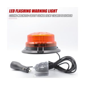 Plug and lamp body reference for low-profile round LED beacon warning light