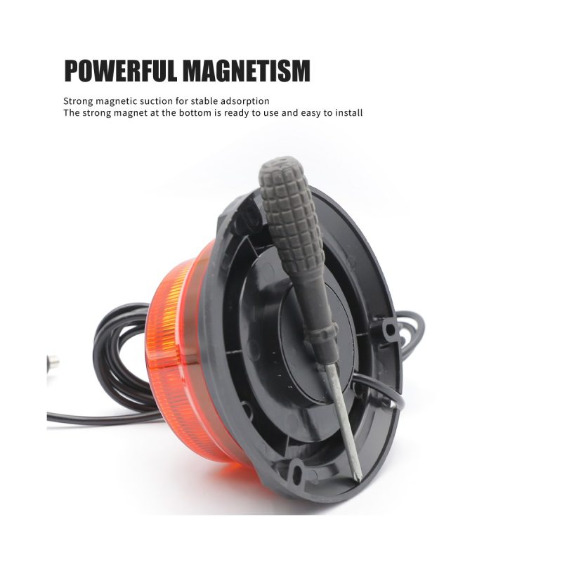 Low Profile Round Led Beacon Warning Light Color Options 06 Low Round Beacon Clean Magnetic Base Magnetic base reference for low-profile round LED beacon warning light