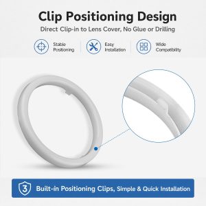 Milky White Angel Eye Ring Diffuser Cover Clip Positioning Clip positioning reference showing built-in positioning clips.