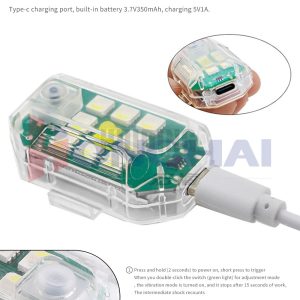 USB charging reference from the supplied product detail image.