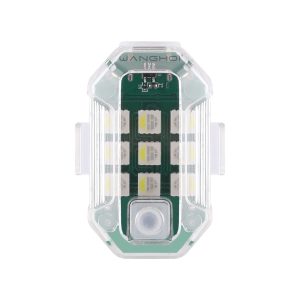 Mini Clip On Led Flashing Warning Light Color Options 02 Mini Clip Warning Front Front view of mini clip-on LED flashing warning light