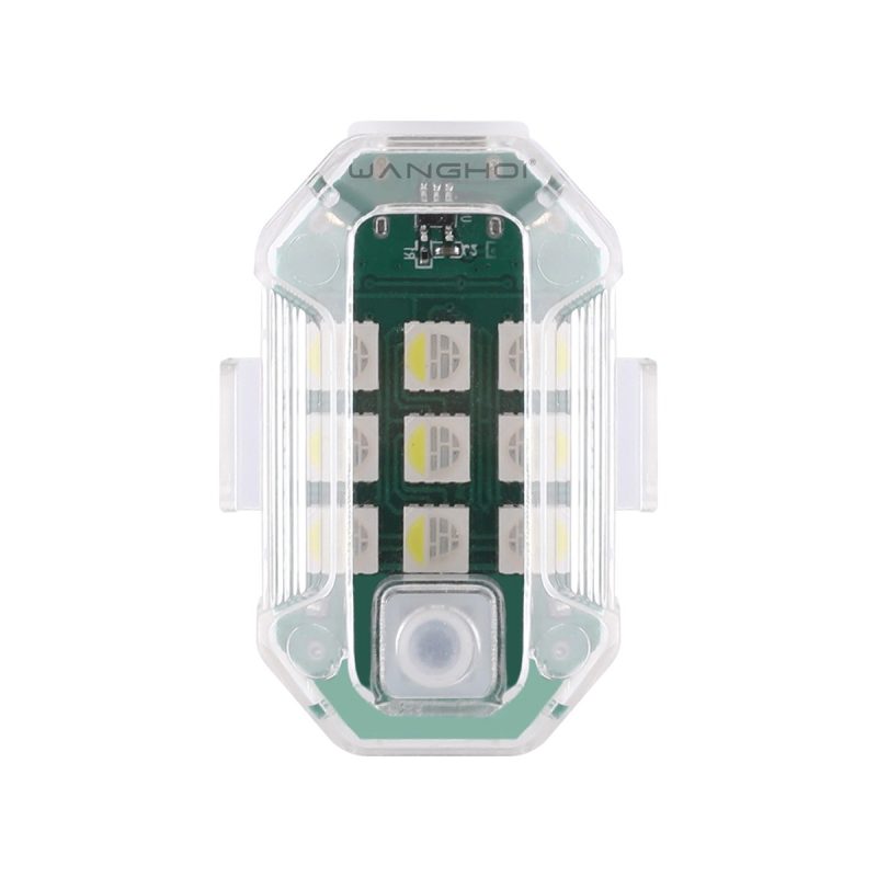 Mini Clip On Led Flashing Warning Light Color Options 02 Mini Clip Warning Front Front view of mini clip-on LED flashing warning light