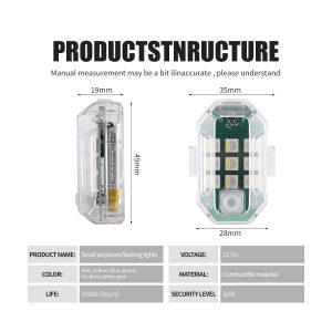 Mini Clip On Led Flashing Warning Light Color Options 03 Mini Clip Warning Structure Structure reference for mini clip-on LED flashing warning light