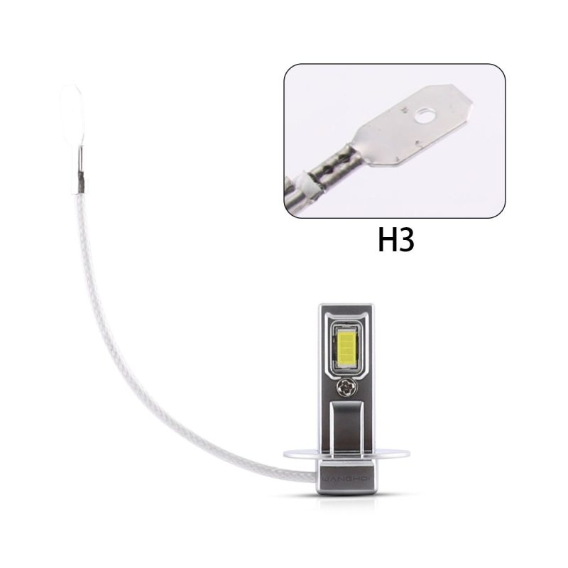 Mini Led Headlight Bulb Socket Options H1 H3 H7 H11 9006 06 Mini Headlight H3 Mini LED headlight bulb H3 pigtail reference