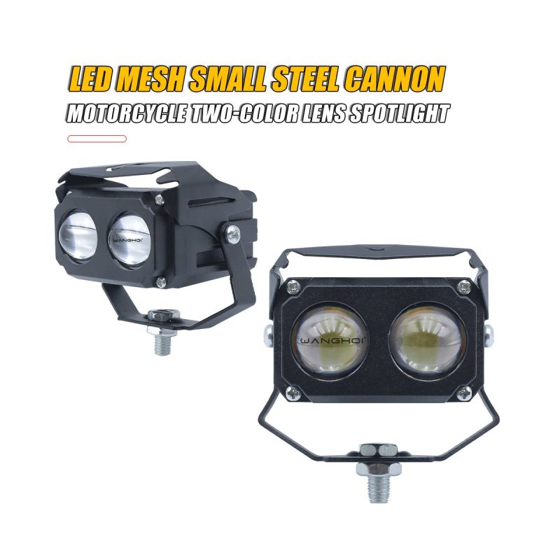 Mini Steel Cannon Led Grille Spotlight Pair 02 Mini Steel Cannon Angle Angle view of mini steel cannon LED grille spotlight