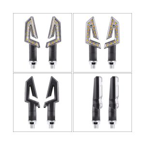 Motorcycle Ac Flow Led Turn Signal Shape Options 05 Ac Flow 0270 Multiview Multi-view reference for AC-flow motorcycle LED turn signal