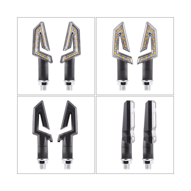 Motorcycle Ac Flow Led Turn Signal Shape Options 05 Ac Flow 0270 Multiview Multi-view reference for AC-flow motorcycle LED turn signal