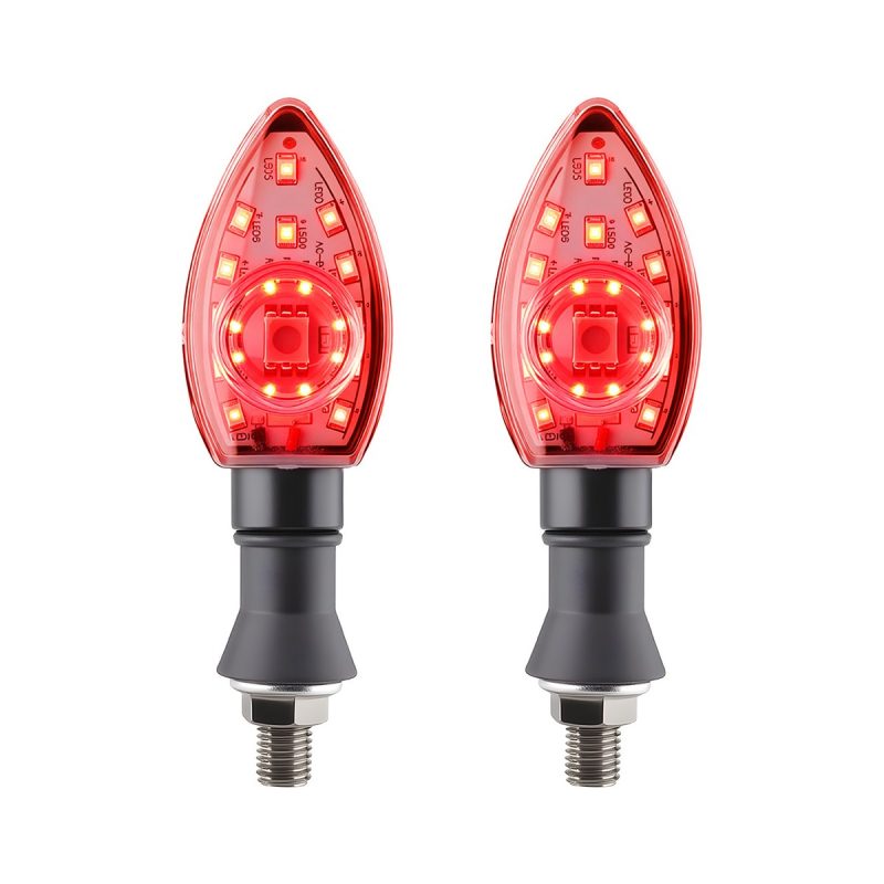 Motorcycle Ac Series Led Drl Turn Signal Light Options 02 Ac Series Drl Red Pair Red pair reference for motorcycle AC-series LED DRL turn signal