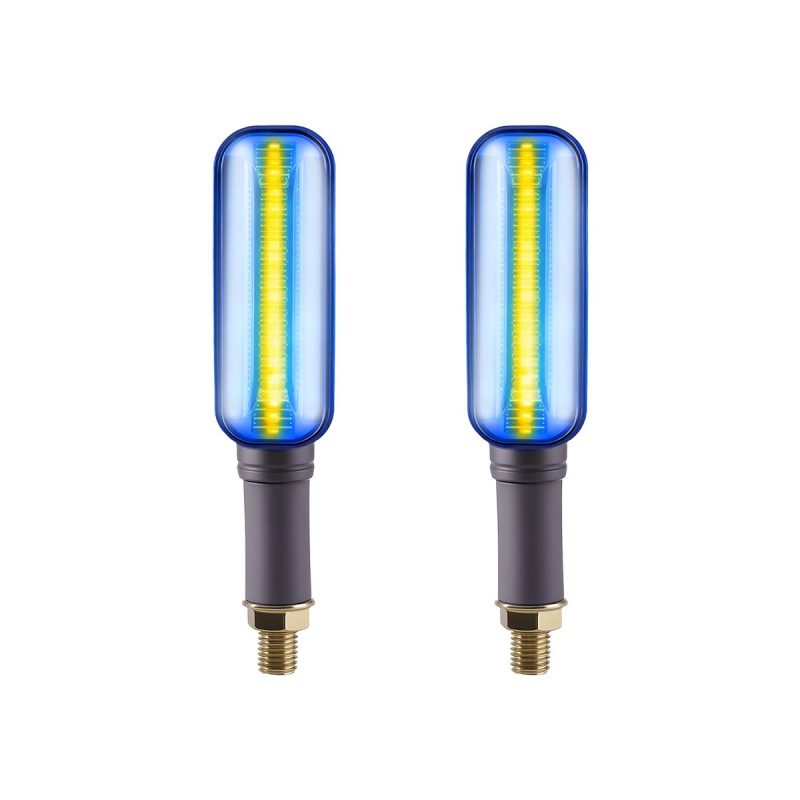 Motorcycle Ac Series Led Drl Turn Signal Light Options 04 Ac Series Drl Blue Yellow Blue-yellow pair reference for motorcycle AC-series LED DRL turn signal