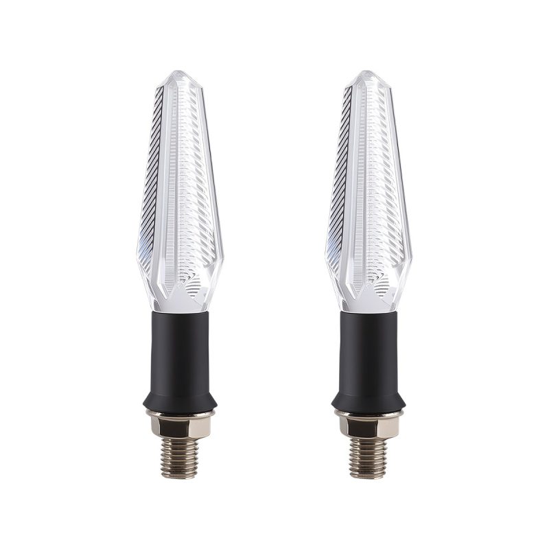 Motorcycle Ac Series Led Drl Turn Signal Light Options 06 Ac Series Drl Clear Oval Clear oval pair reference for motorcycle AC-series LED DRL turn signal
