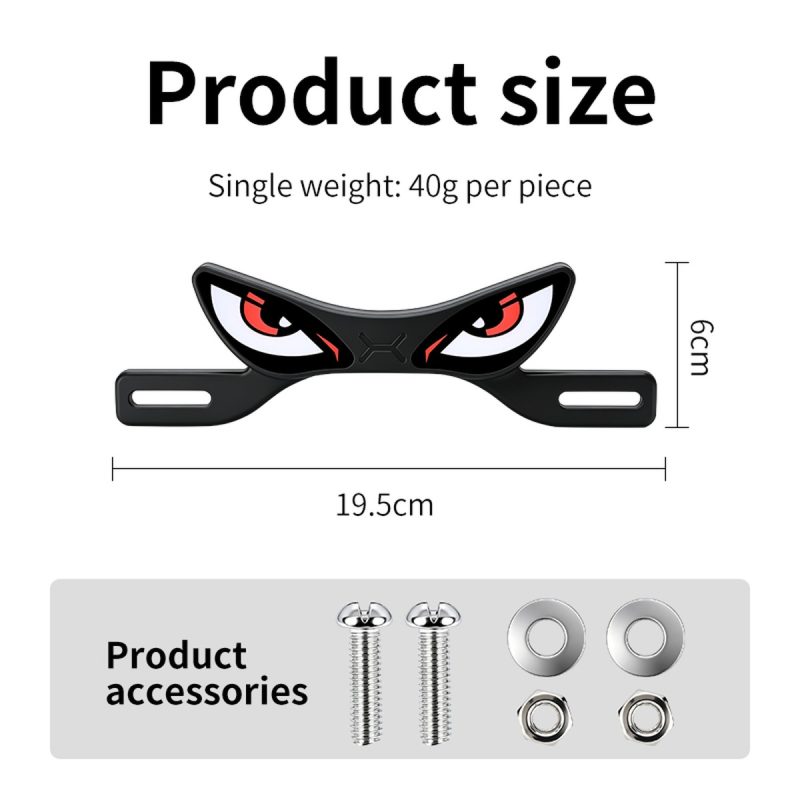 Motorcycle Devil Eye Led License Plate Light Size Hardware Motorcycle Devil Eye LED License Plate Light 14 Pattern Options