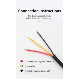 Motorcycle Devil Eye Led License Plate Light Wiring Reference Source wiring graphic showing red, yellow, and black wire references to confirm before quotation.