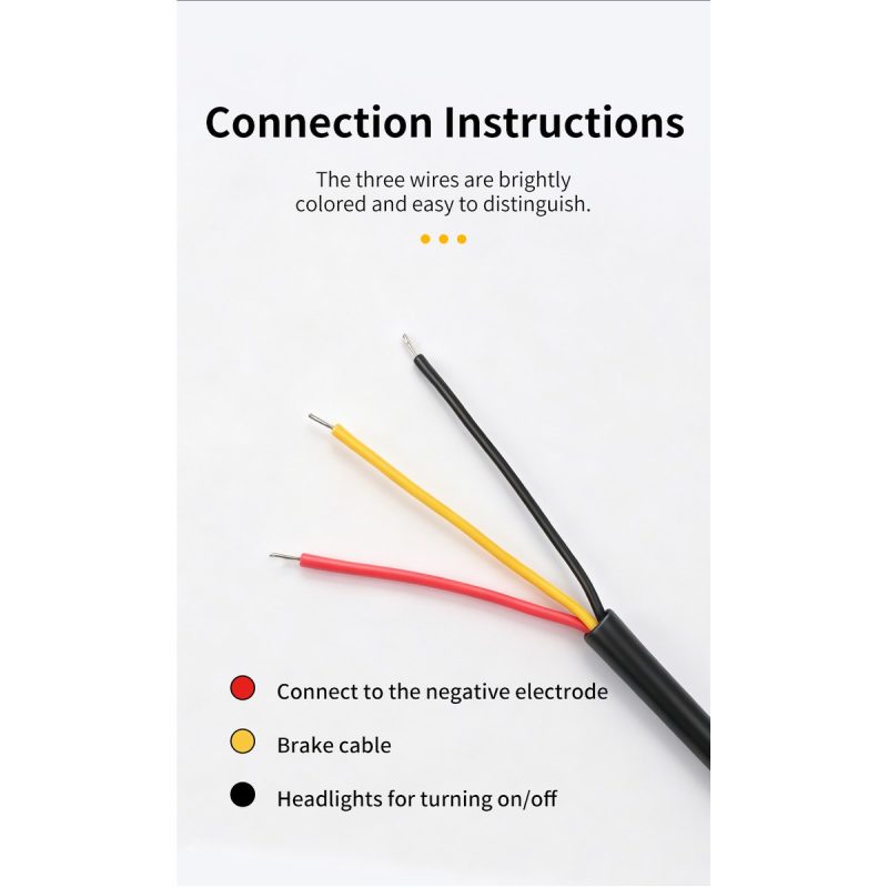 Motorcycle Devil Eye Led License Plate Light Wiring Reference Source wiring graphic showing red, yellow, and black wire references to confirm before quotation.