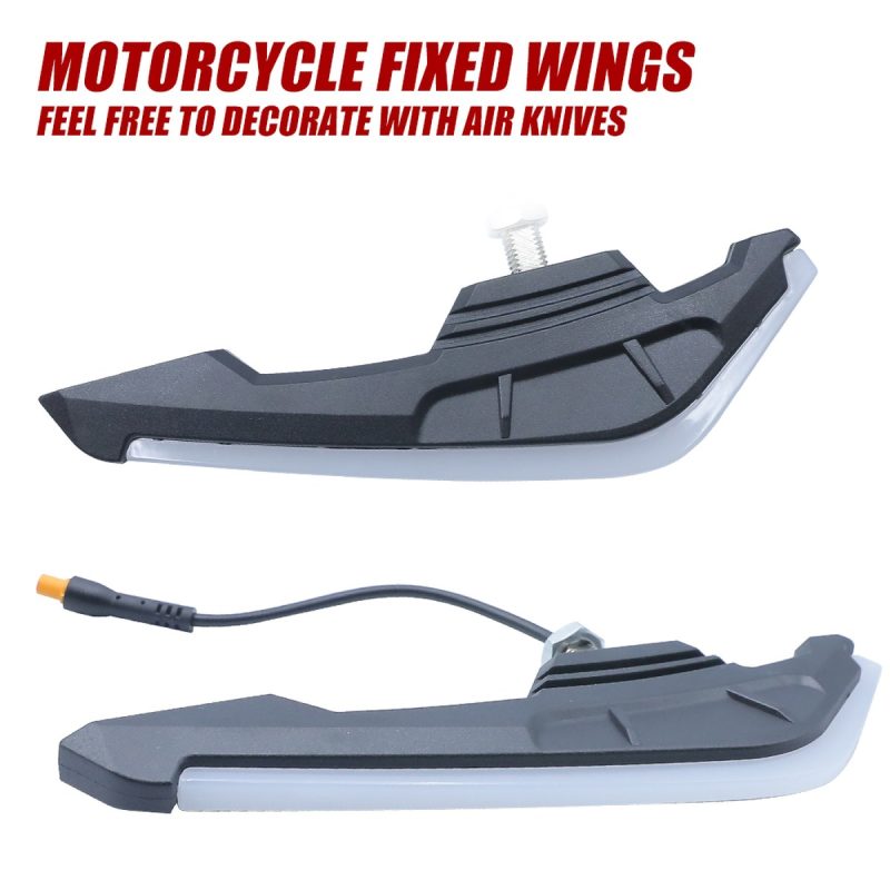 Motorcycle Fixed Wings Led Light Paired Body View Paired body reference showing the fixed-wing shape and mounting stud.