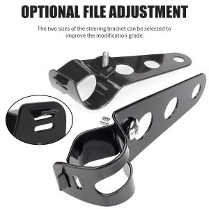 Motorcycle Headlight Bracket Clamp Kit Adjustment Slot Adjustment-slot reference for selecting the mounting position.
