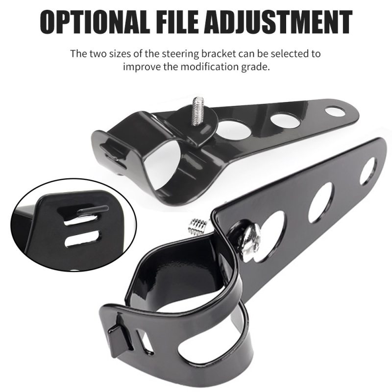 Motorcycle Headlight Bracket Clamp Kit Adjustment Slot Adjustment-slot reference for selecting the mounting position.