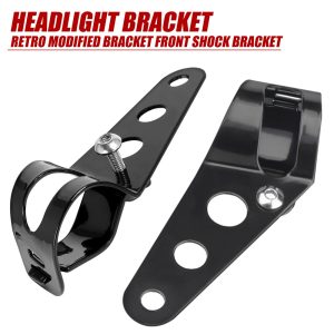 Motorcycle Headlight Bracket Clamp Kit Assembled Assembled clamp bracket reference for headlight or auxiliary light mounting.