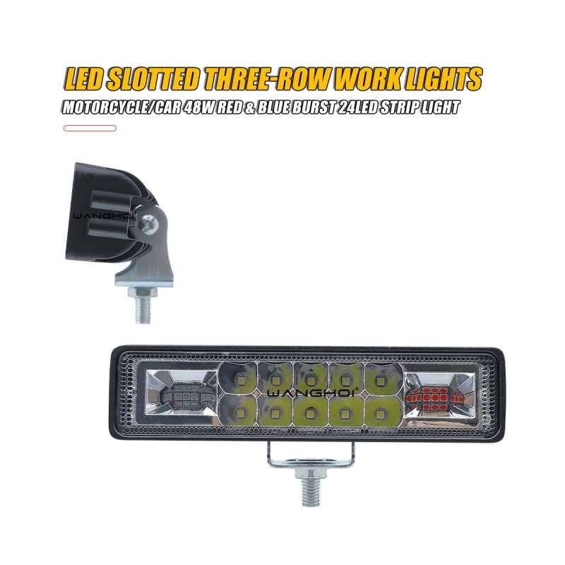 Multi-Row Linear LED Work Light Bar Options three-row front reference