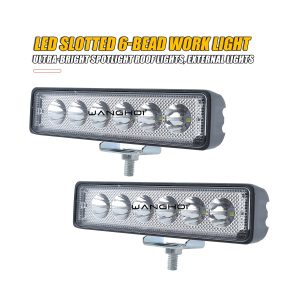 Multi-Row Linear LED Work Light Bar Options six-bead front reference