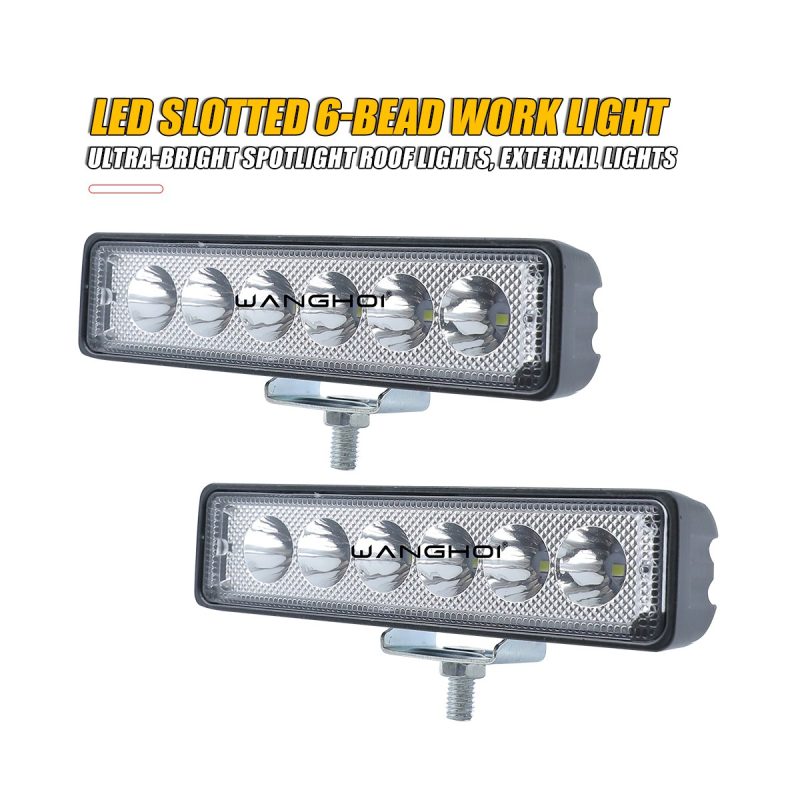 Multi-Row Linear LED Work Light Bar Options six-bead front reference