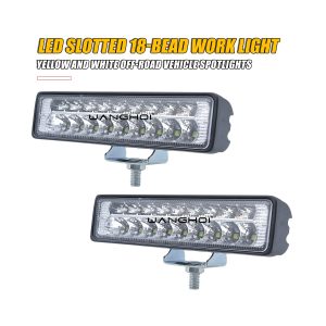 Multi-Row Linear LED Work Light Bar Options white-yellow front reference