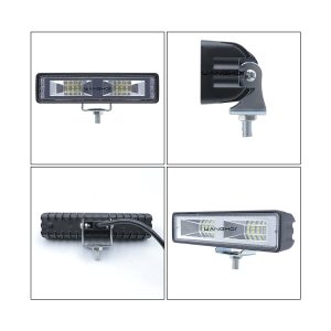 Multi-Row Linear LED Work Light Bar Options side and rear reference