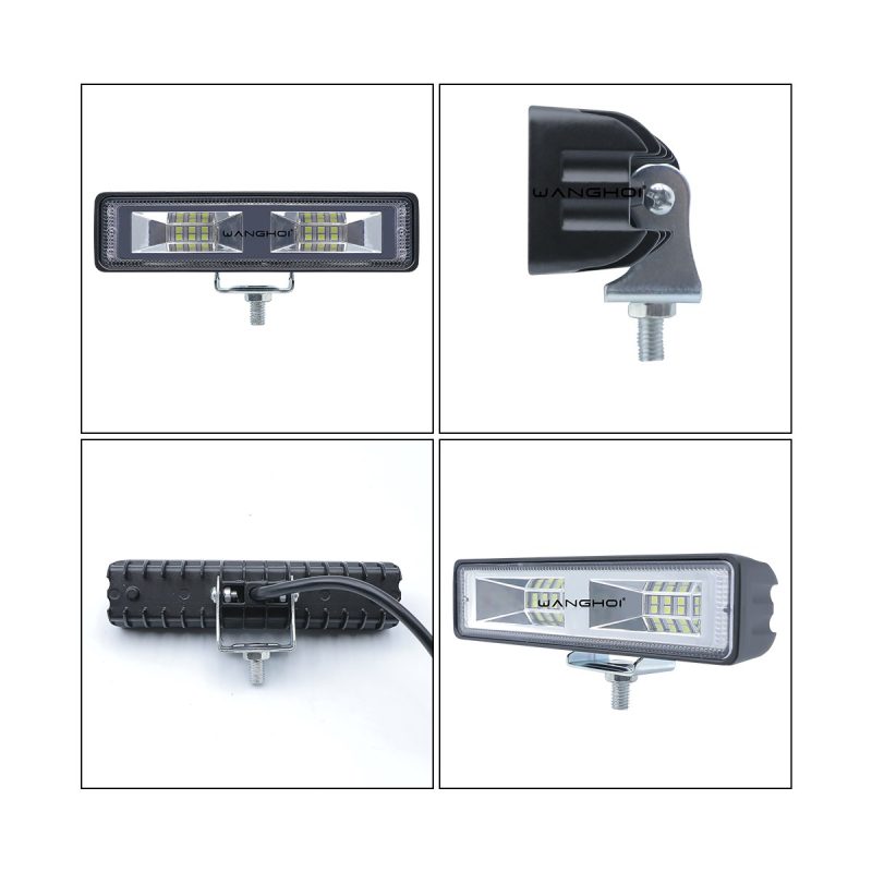 Multi-Row Linear LED Work Light Bar Options side and rear reference