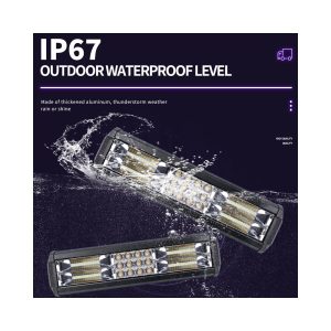 Waterproof source graphic with IP67 wording; confirm test basis before quotation.