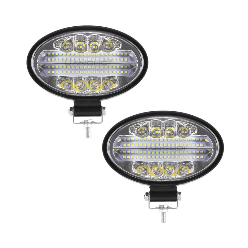 Oval 48-Bead LED Work Light side or depth reference